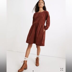 Madewell corduroy relaxed mini dress